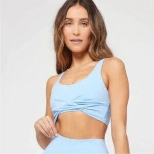 L*Space Twist Of Fate Activewear Sports Bra Size XL In Blue